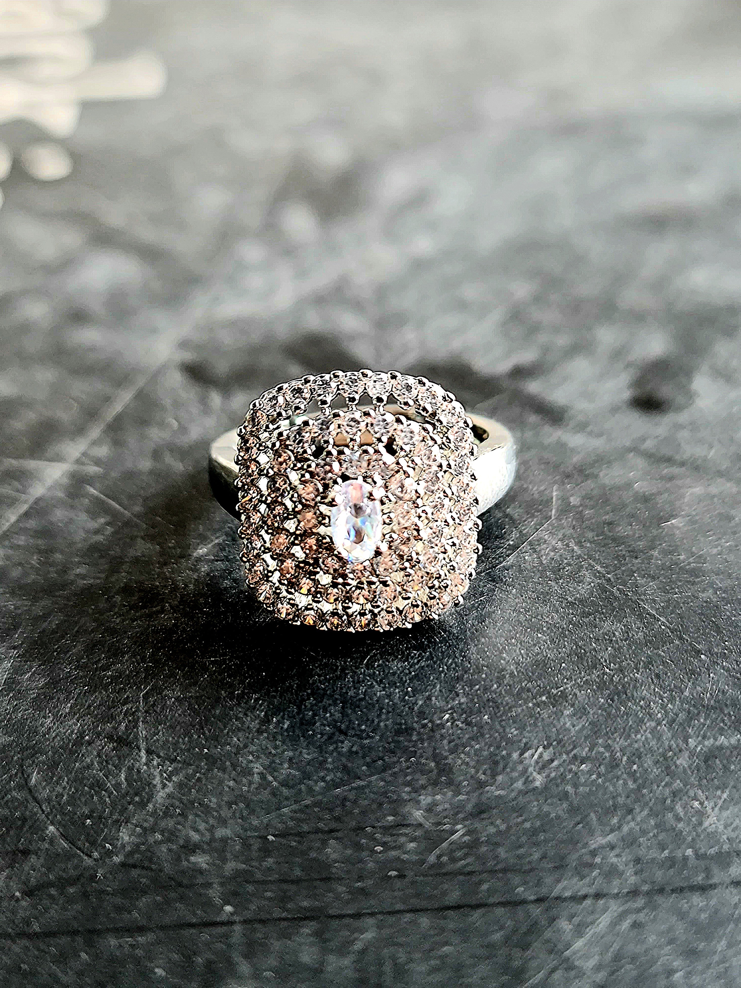 Dazzling Pave Zircon Dome Ring
