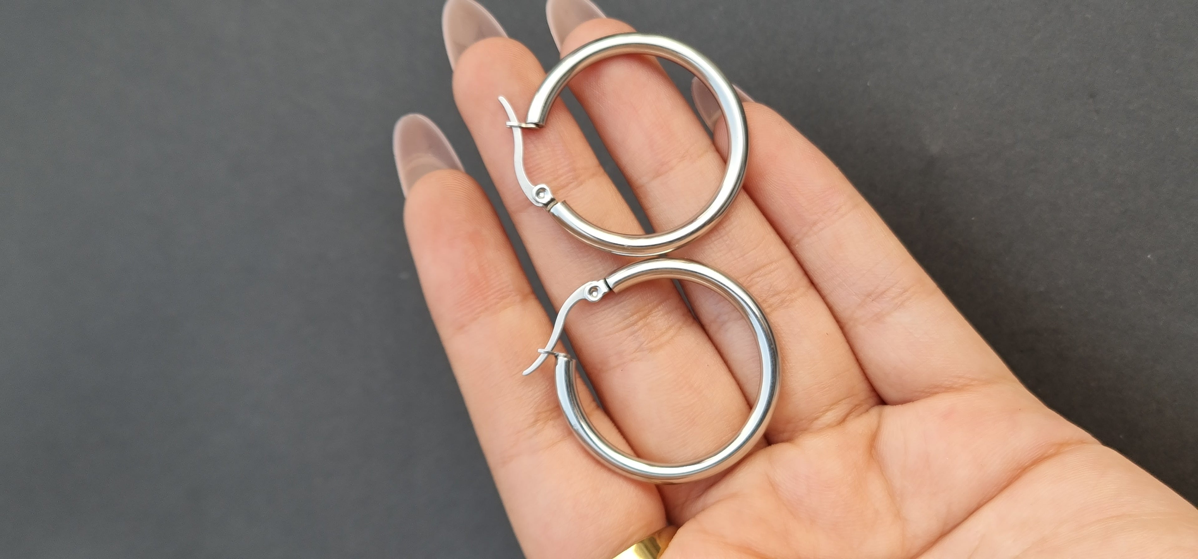 Classic Stainless Steel Hoop Earrings
