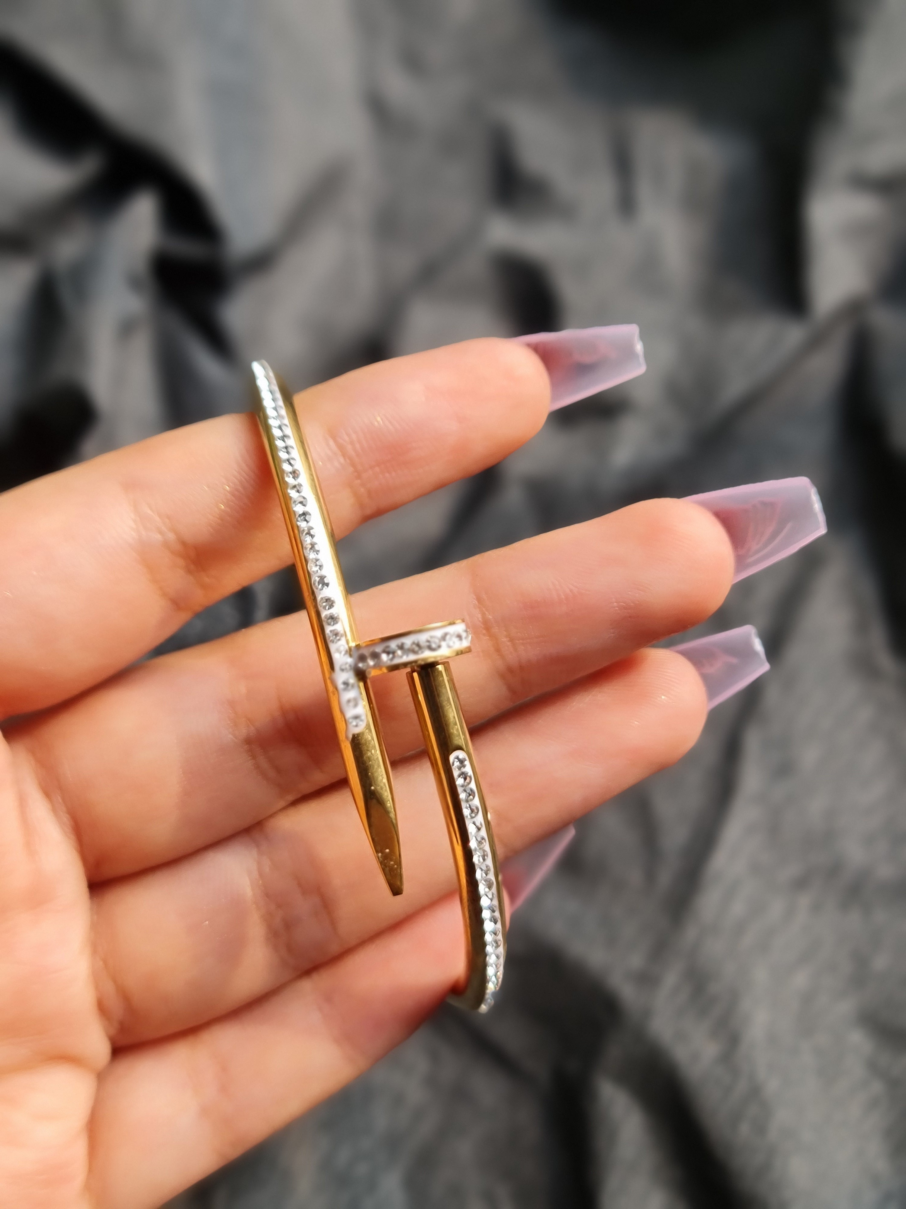 Stainless Steel Gold Sparkle Jewellery