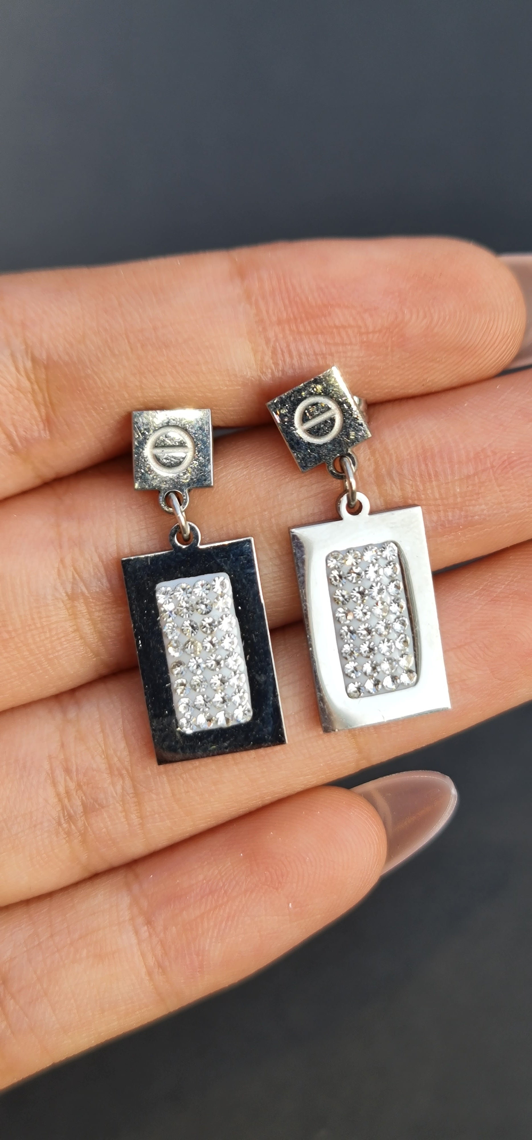 Stainless Steel Bracelet, Necklace, Ring, and Earring Set