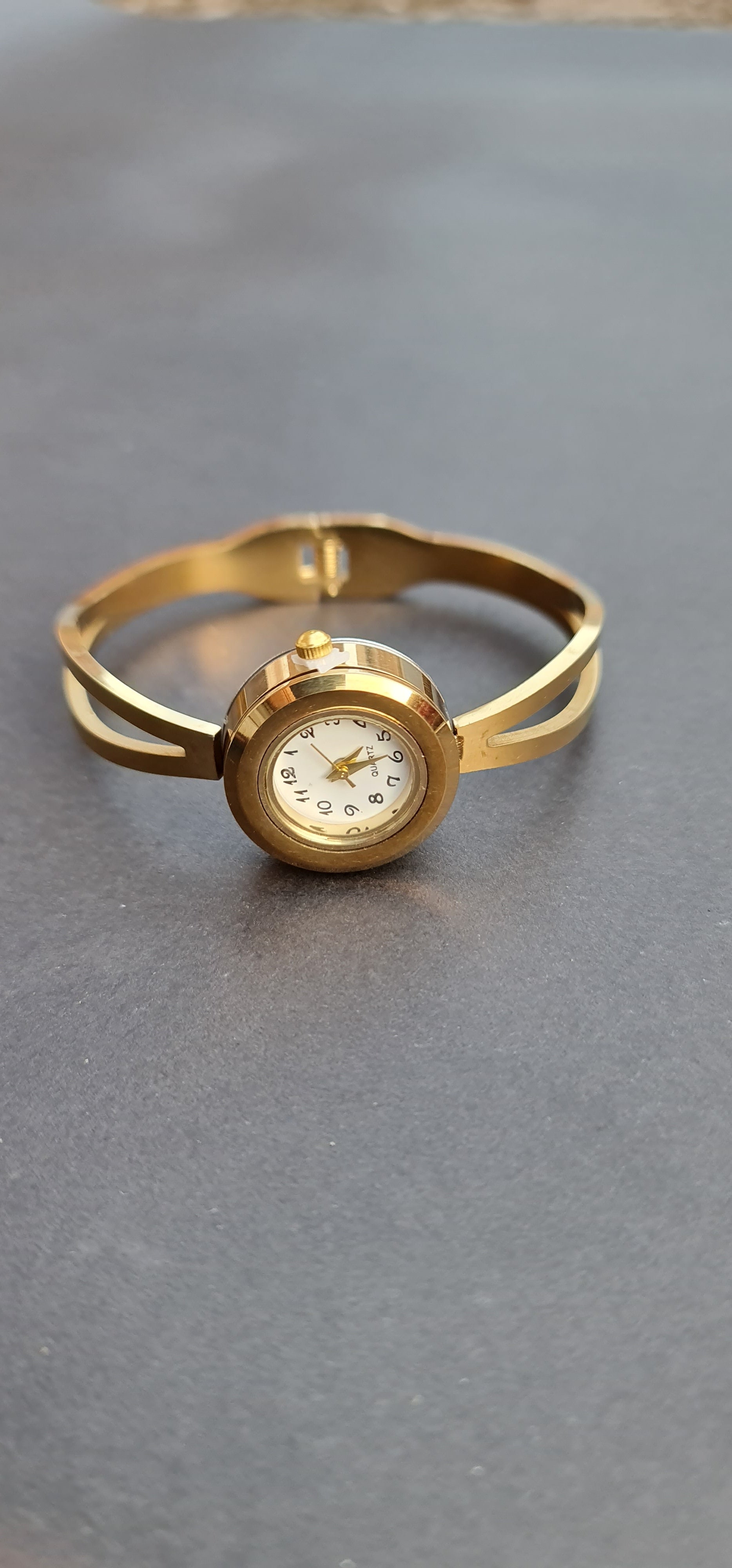 Gold-Tone Stainless Steel Bangle Watch