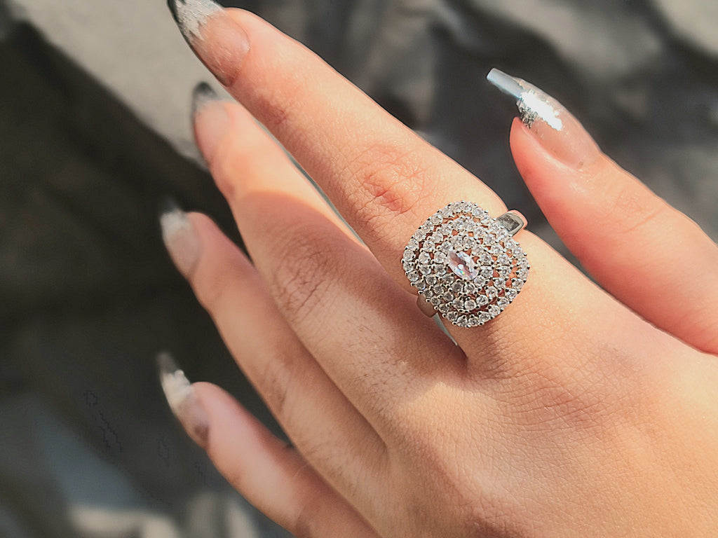 Dazzling Pave Zircon Dome Ring