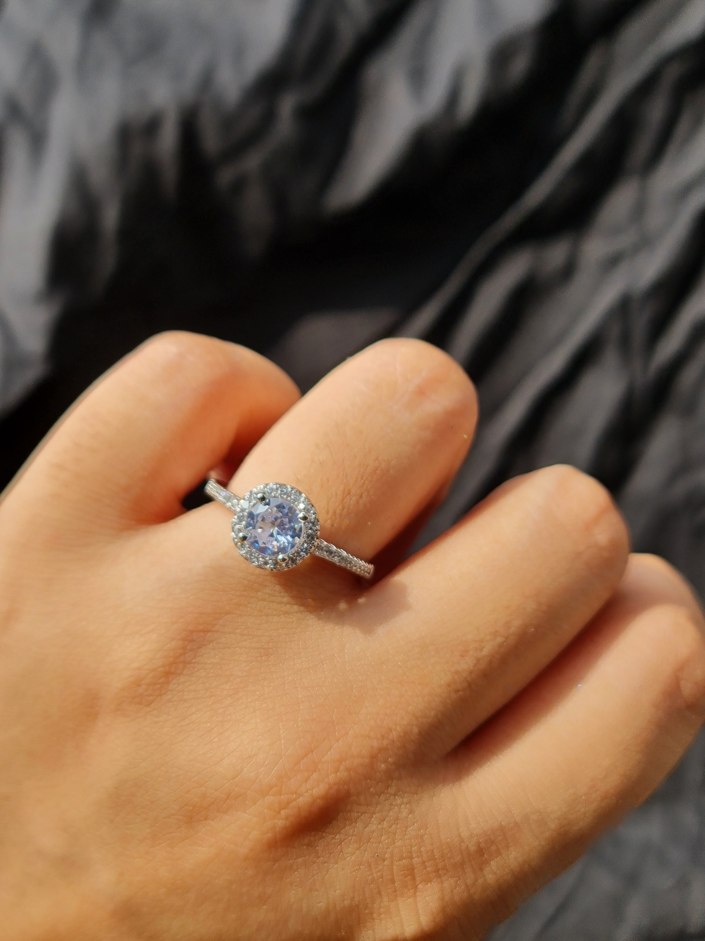 Halo Style Silver Ring