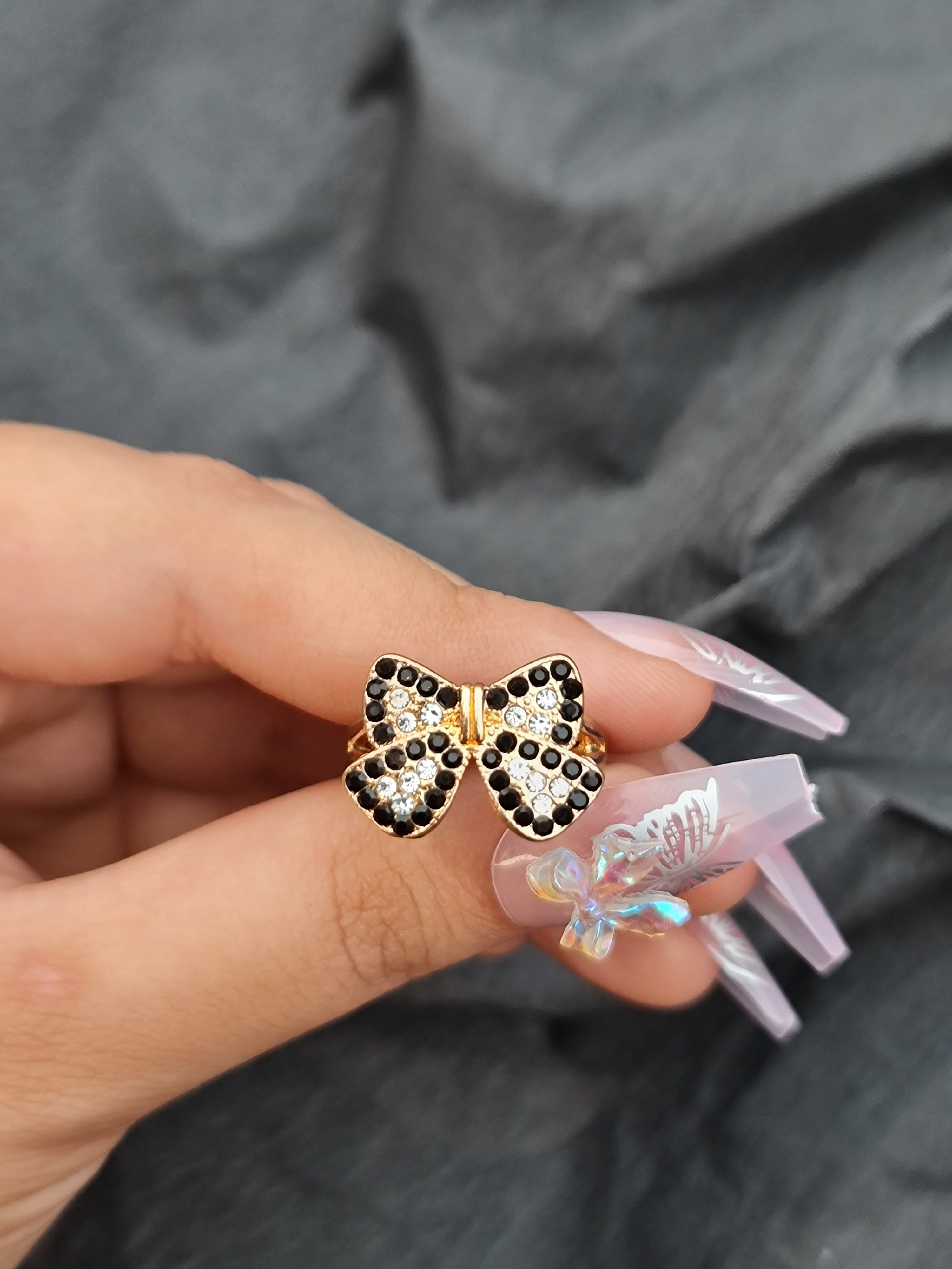 Charming Gold Toned Bow Ring
